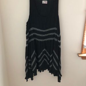 Free People voile and lace slip Black